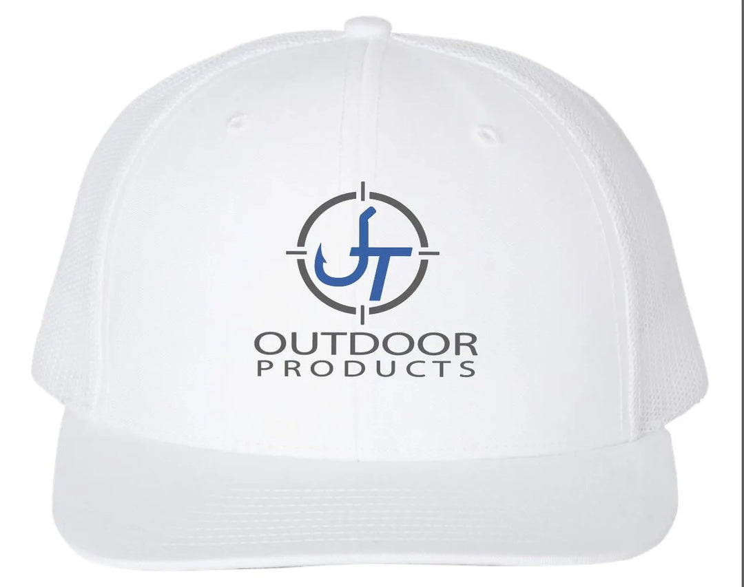 JT Outdoor Products White Trucker Snapback