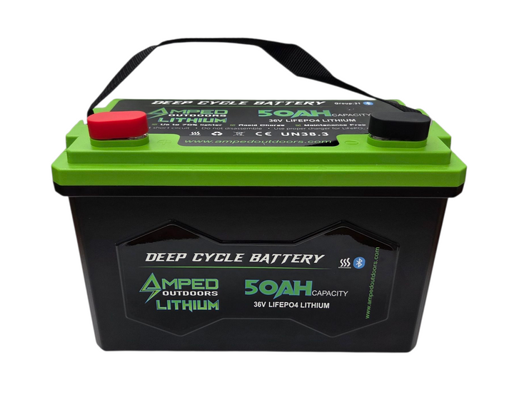 36V 50Ah Trolling Motor Lithium Battery (LiFePO4) - Bluetooth - IP67 Waterproof - Heated