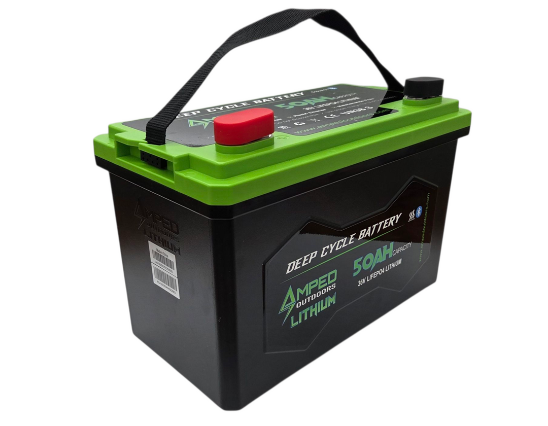 36V 50Ah Trolling Motor Lithium Battery (LiFePO4) - Bluetooth - IP67 Waterproof - Heated