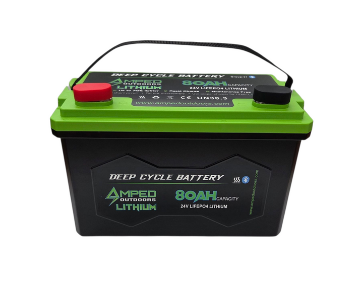 24V 80Ah Trolling Motor Lithium Battery (LiFePO4) - Bluetooth - IP67 Waterproof - Heated