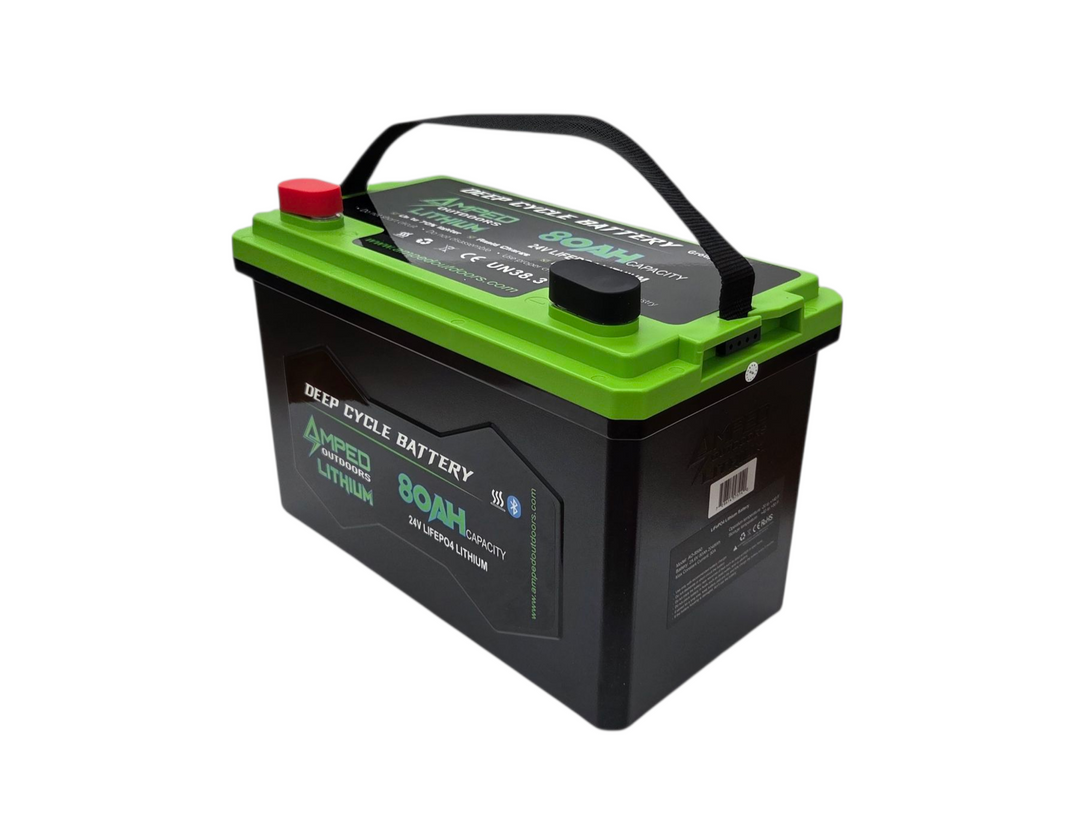 24V 80Ah Trolling Motor Lithium Battery (LiFePO4) - Bluetooth - IP67 Waterproof - Heated