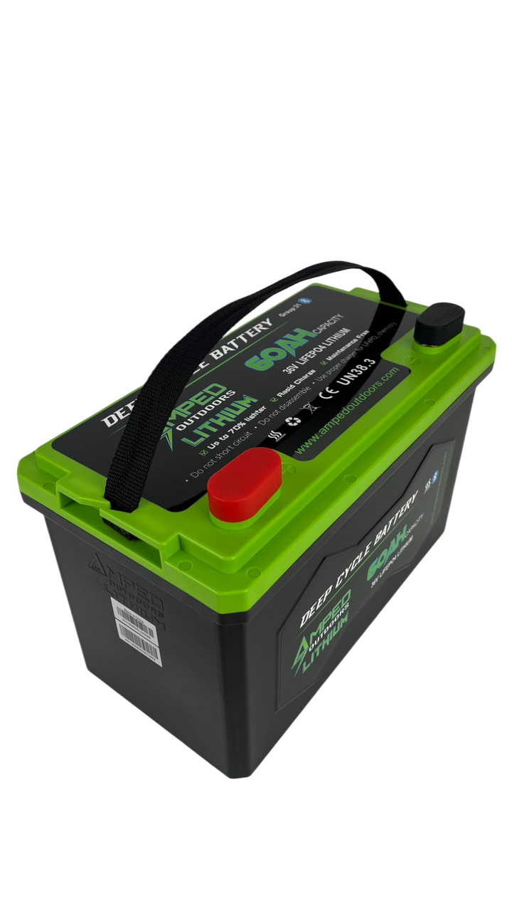 36V 60Ah Trolling Motor Lithium Battery (LiFePO4) - Bluetooth - IP67 Waterproof - Heated