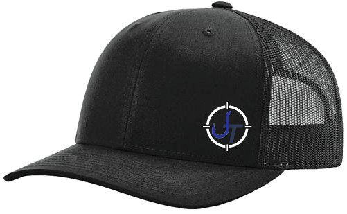 Richardson Snapback Black JT Trucker Hat - Blue logo