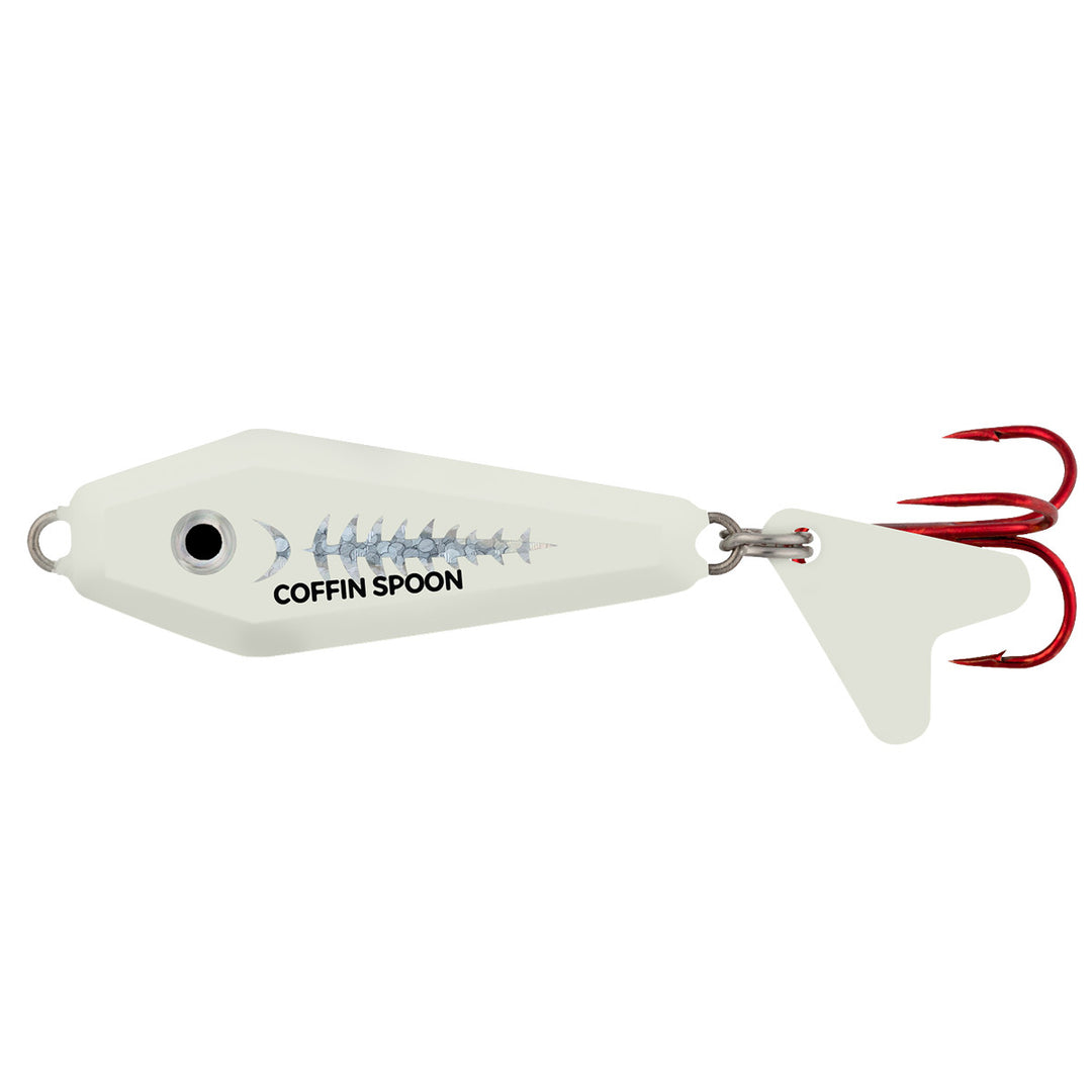 Northland Fishing Tackle Buck-Shot Coffin Spoon Super-Glo Exo White / 1/8 oz