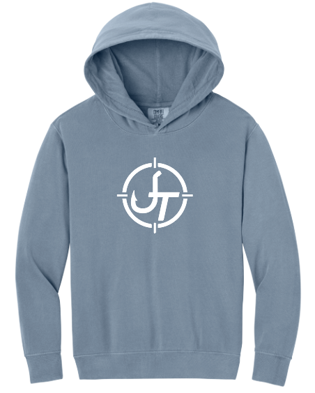 Comfort Colors Youth Lightweight Hooded Sweatshirt - Blue Jean