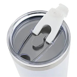 White JT Tumbler with Straw