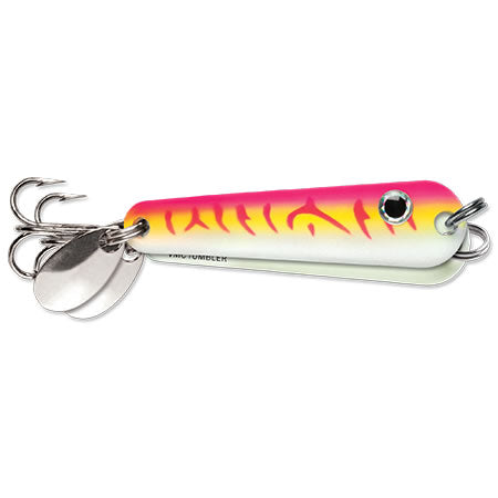 fish lure tumblers VMC Tumbler Spoon 1/12 oz Glow Pink Fire UV